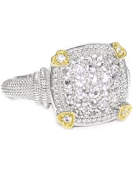 Judith Ripka "Pave Fontaine" Cushion Ring