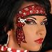 Hooked Xotic Eyes Silver Red Glitter Eye Paint Sexy Pirate Costume Accessory