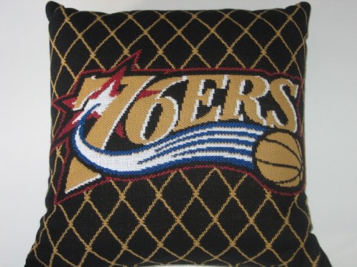 PHILADELPHIA 76ERS Soft Knit Team Logo Throw Pillow 18