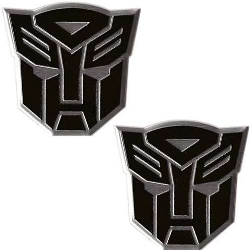 Transformers Autobot Pair Aluminum Medium Emblems in Black (2) Transformers Autobot Pair Aluminum Medium Emblems in Black (2)