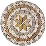 Alfagres Tumbled Marble Floor Medallions Cafe Pinto Bronce Boticcino Ceramic Tile  Stone