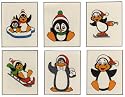 Holiday Penguin Temporary Tattoo - Set of 6 Small Tattoos
