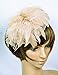 Women Lady Fascinator Hat with Headband Wedding Halloween Tea Party Derby Accessory Khaki