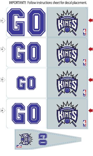 Sacramento Kings Animated 3-D Auto Spin-Flags