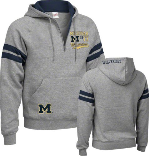 Michigan Wolverines Oxford Frat Hooded Sweatshirt