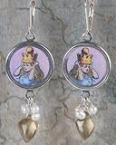 Alice in Wonderland with a Crown Earrings