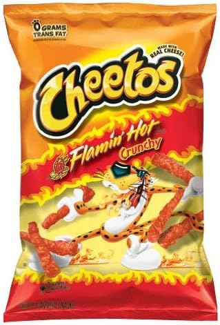 Cheetos Flamin' Hot Cheese Flavored Snacks, 2.375 Oz Bags (Pack of 34)