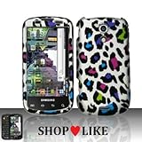Rubberized Silver Black Pink Blue Purple Green Colorful Leopard Snap on Des ....
