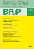 Produkt-Bild: Supply Chain Management im Mittelstand: BFuP 1/2010
