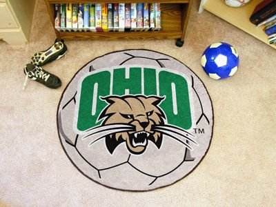 Buy Ohio Bobcats NCAA Soccer Ball Round Floor Mat (29) by Fan Mats