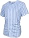 Angel Cola Men's Blank Striped Solid Full Button Baseball Jersey