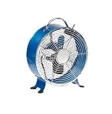 Deco Breeze Colored Retro Metal Box Fan in Sapphire