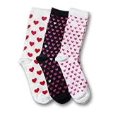 TeeHeeSocks Women's Lovely Crew Socks 3 Pairs Assorted Patterns