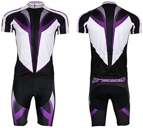 SHTECH Mens Cycling Jersey Breathable 3D Padded Shorts Overalls Set Outfit Polyester and Lycra