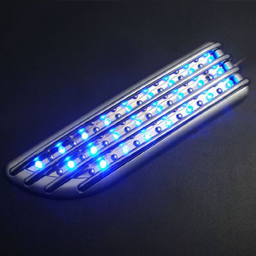 Trimming Blue LED Roadster Coupe Turbo Racing Car SUV Truck Air Scroop Hood Bonnet Side Vent Fender Grille Sport Kit for Ford Freestar F-150 Heritage F-250 F-350 F-450 F-550 Focus E-250 E-350 E-450 Ranger Explorer Mustang Expedition Excursion Escape Fusion Freestyle Edge Contour