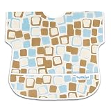 Bumkins Waterproof Junior Bib - Blue/Chocolate Cubes