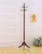 Coaster Coat Rack with Twisted Post in Cherry