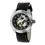Android Men's Antigravity Automatic Tungsten Skeleton Leather Strap Watch