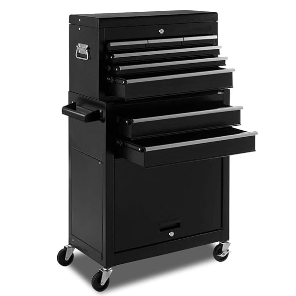 Bulk Capacity 2pcs Rolling Tool Storage Cabinet Chest With Wheels