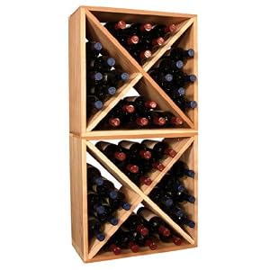 48 Bottle Wine Storage Cube Collection (2 Cubes - Ponderosa Pine) by
