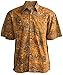 Autumn Gold Tropical Hawaiian Cotton Shirt By Johari West