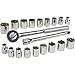 Klutch 3/8in.-Drive Socket Set - 20-Pc. SAE/Metric