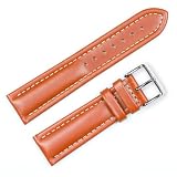 Breitling Style Oil Tanned Leather Watchband Havana 24mm Watch band - by deBeer