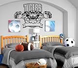 Cool Kids Sports Team Mascot Tigers Kids Room Animal Design Wall Mural Vinyl Decal Sticker M195