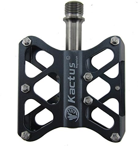 Kactus Bike Pedals High Quality Magnesium Alloy Body Titanium Steel Axle Mountain Cycling Pedal 1 Pair Black, White ,Grey (grey)
