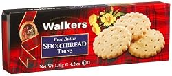 Walkers Shortbread Thins, 4.2-Ounce Boxes (Pack of 4)