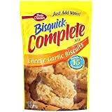 Betty Crocker Bisquick Complete Cheese Garlic Biscuit Mix, Just Add Water! 7.5 Oz. = 6 to 8 Biscuits (4 Pack)