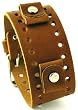 Nemesis #BN-LB Brown Wide Leather Cuff Wrist Watch Band