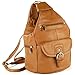 Leather and Non-Leather Trim Shoulder Bag