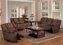 Microfiber Sofa Set - 3 Piece in Chocolate Microfiber - Coaster