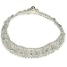 Anklet Braclet Sterling Silver Jewelry For Feet 128 gms. 10.25  (sanklt012)