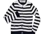 Liz Claiborne Striped Cardigan Sweater Black/White SP