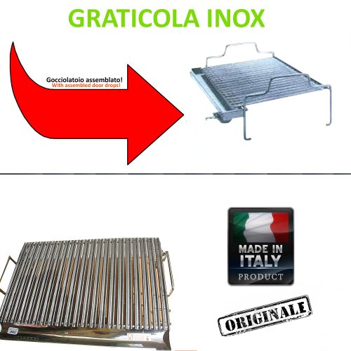 Betty Garden Barbecue Grilles en Acier Inoxydable 18/10 Garantie Anti-Corrosion (Nouvelles avec Sauver Gouttes!) 40 x 52 cm Certifié Artisanat
