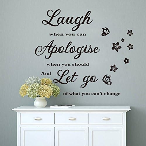 Haiqingor Laugh When You Can Etpologise Butterfly Decoration Art Mural