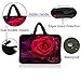 Laptop Skin Shop 15.6 inch Laptop Sleeve Bag Carrying Case Pouch with Hidden Handle-Pink Rose Floral Flower