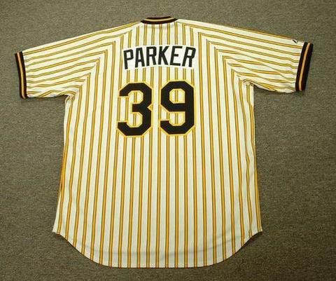 DAVE PARKER Pittsburgh Pirates 1978 Majestic Cooperstown Throwback Home Baseball Jersey, LARGE