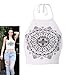Forever Womens Celebrity Inspired Mandala Print Halterneck Crop Top