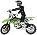 Hot Wheels Moto X No.2 Rider and Green Bike Figure, Black