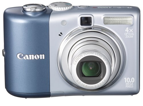 Canon Powershot A1000IS 10MP Digital Camera with 4x Optical Image Stabilized Zoom (Blue)