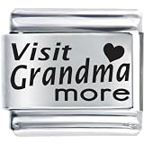 Home & Family Visit Grandma More Laser Italian Charm Bracelets