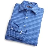 Chaps Easy Care Cotton Long Sleeve Shirt, English Blue, 16  34/35