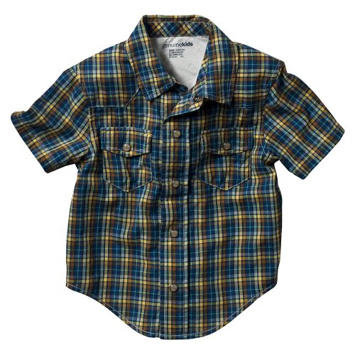 Infant Toddler Boys' Genuine Kids from OshKosh Atlantic Blue Short-sleeve Woven Shirt