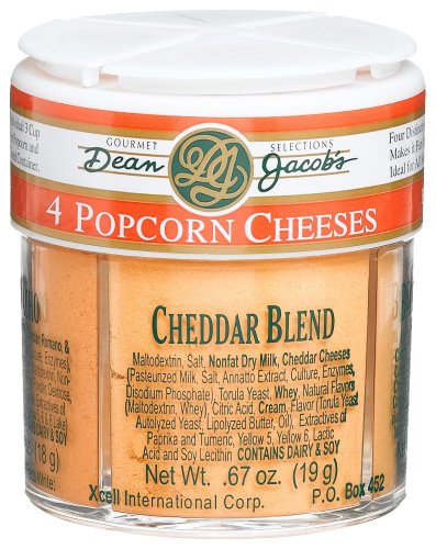 Dean Jacobs 4 Popcorn Cheeses, Regular, 3.23-Ounce Jars (Pack of 4) by Dean Jacobs