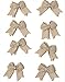 Burlap Self Adhesive Mini Bow Stickers