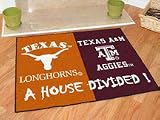 Texas Longhorns and Texas A & M Aggies 34 x 44.5 House Divided Mat