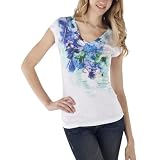 51PgKWl9 1L. SL160  Mossimo Supply Co. Juniors Tee   True White Print